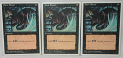 DARK RITUAL X3 MAGIC THE GATHERING 4TH EDITION 1995 VTG MTG CARD #445 - Image 1