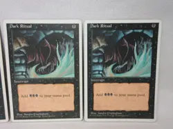 DARK RITUAL X3 MAGIC THE GATHERING 4TH EDITION 1995 VTG MTG CARD #445 - Image 4