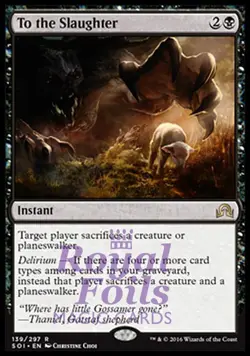 To the Slaughter 2x FOIL SOI MTG Shadows Over Innistrad Rare MINT black - Image 1