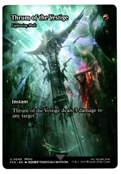 MTG | Thrum of the Vestige / Lightning Bolt #0040 | Final Fantasy | NM - Image 1