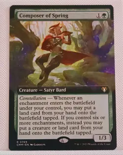 MTG Composer of Spring (Extended Art) Commander Masters Regular Rare #0769 - Image 1