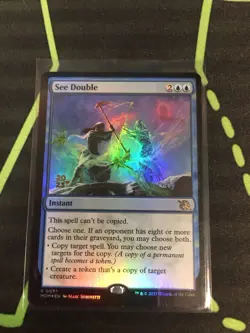 MTG Magic The Gathering See Double Rare Foil Prerelease Promo Blue Instant - Image 1