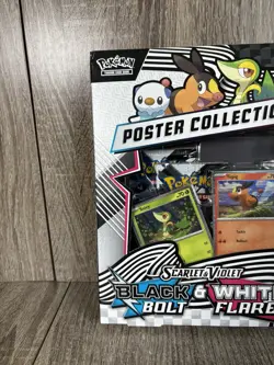 POKEMON TCG S&V 10.5 BLACK BOLT & WHITE FLARE POSTER COLLECTION BOX - NEW SEALED 196214129214 - Image 2