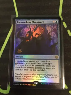 MTG Magic The Gathering Encroaching Mycosynth Rare Foil Prerelease Promo Blue - Image 1