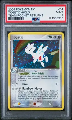 2004 POKEMON EX TEAM ROCKET RETURNS #14 TOGETIC-HOLO PSA 9 - Image 1