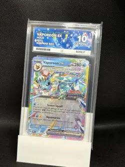 ACE 10 Vaporeon EX STAMPED 023/131 2025 Prismatic Evolutions Pokemon (NOT PSA) - Image 1