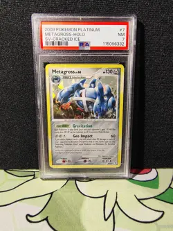2009 POKEMON PLATINUM SUPREME VICTORS CRACKED ICE #7 METAGROSS-HOLO PSA 7 - Image 1
