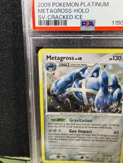 2009 POKEMON PLATINUM SUPREME VICTORS CRACKED ICE #7 METAGROSS-HOLO PSA 7 - Image 3