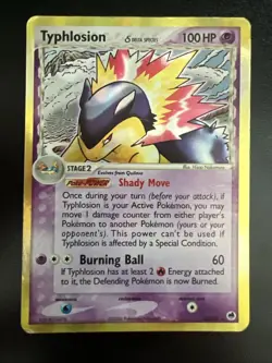 Typhlosion 12/101 Delta Species Ex Dragon Frontiers Holo Rare Pokemon 2006 DMG - Image 1