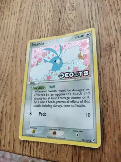 2005 Pokemon Card Ex Deoxys Swablu 79/107 Holo Reverse Foil. Many Pictures - Image 2