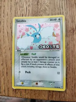 2005 Pokemon Card Ex Deoxys Swablu 79/107 Holo Reverse Foil. Many Pictures - Image 3