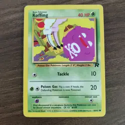 Koffing 58/82 - MP Team Rocket - 2000 WOTC Common Pokemon TCG Card - Image 1