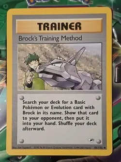 Pokemon TCG Gym Heroes Brock's Training Method #106/132 Uncommon LP - Image 1