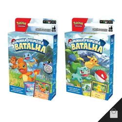 Pokemon My First Battle Decks TCG Charmander Squirtle Pikachu Bubblesaur Brazil - Image 1