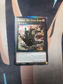 Number 106: Giant Hand Prismatic Ultimate Rare RA04-EN066 1st Ed NM Yugioh - Image 1