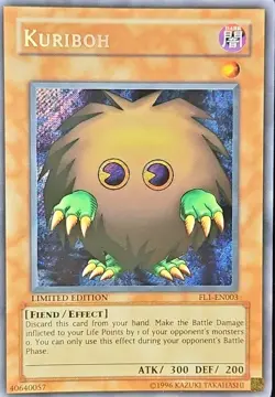 Yugioh Card | Kuriboh FL1-EN003 Limited Edition Secret Rare Holo | LP - Image 1