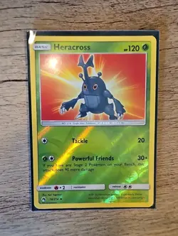 Pokemon Heracross Card Lost Thunder 18/214 Reverse Holo - Image 4
