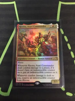 MTG Magic The Gathering Risona, Askari Commander Foil Prerelease Promo Boros - Image 1