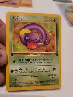 Ekans 46/62 Fossil Set Pokemon WoTC 1999 Mint Condition - Image 1
