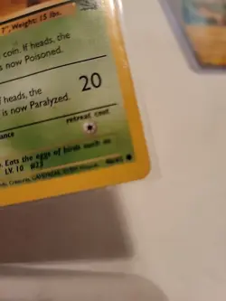 Ekans 46/62 Fossil Set Pokemon WoTC 1999 Mint Condition - Image 4