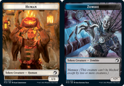 Human Token // Zombie Token (015) - Foil NM, English MTG Innistrad: Midnight Hun - Image 1