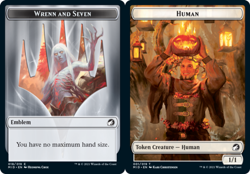 Emblem - Wrenn and Seven // Human Token - Foil NM, English MTG Innistrad: Midnig - Image 1