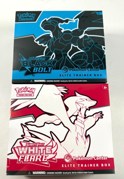 Pokemon Center Black Bolt and White Flare ETB PC Elite Trainer Box- Small Tear - Image 1