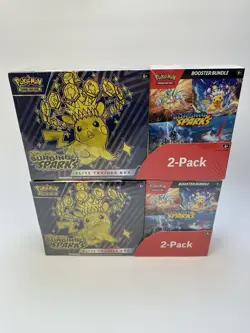 Pokemon Surging Sparks ETB & Booster Bundle Costco 2-pack. Factory Sealed 2BOXES - Image 1