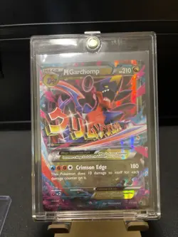 Pokemon XY (Mega) M Garchomp EX Black star promo XY168 Holo Rare! - Image 1