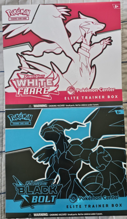 Pokemon Center Exclusive Black Bolt and White Flare ETB Set SEALED IN HAND - Image 2