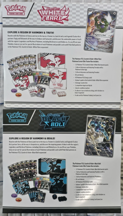 Pokemon Center Exclusive Black Bolt and White Flare ETB Set SEALED IN HAND - Image 3