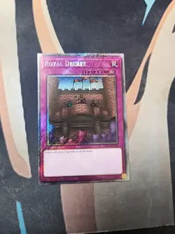 Royal Decree Platinum Secret Rare RA04-EN113 1st Ed NM Yugioh - Image 1