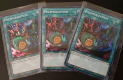 3x Polymerization (Alternate Art) Super Rare RA03-EN051 Playset Yugioh NM - Image 1