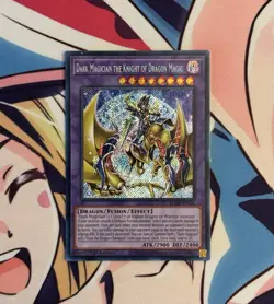 🔥 YUGIOH Dark Magician The Knight Of Dragon Magic BLMR-EN001 SECRET RARE NM - Image 1
