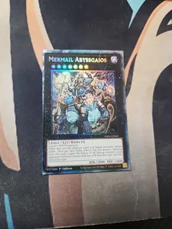Mermail Abyssgaios 1st Ed Prismatic Collector's Rare RA04-EN065 NM Yugioh - Image 1