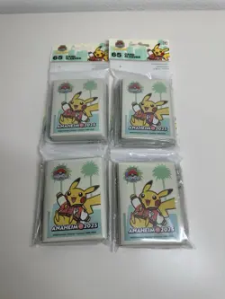 Lot of 4 Pikachu SoCal Card Sleeves Pokemon World Championships Anaheim 2025 - Image 1