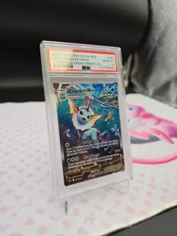 PSA 10 Vaporeon VMAX SWSH182 Full Art Black Star Promo Pokemon Card NEW CERT - Image 2