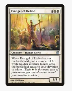 Evangel of Heliod #11 Theros (THS) Magic Card In Protective Sleeve - Image 1
