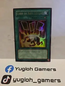 YUGIOH CARD OF SAFE RETURN LON-029 2ST EDITION LIGHT PLAYED - Image 1