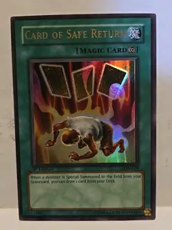 YUGIOH CARD OF SAFE RETURN LON-029 2ST EDITION LIGHT PLAYED - Image 2
