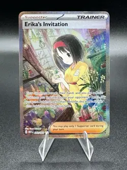 Pokemon TCG Erika's Invitation Scarlet & Violet Holo Card 203/165 Special SAR - Image 1
