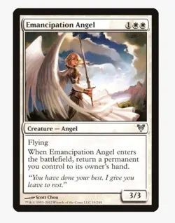 Emancipation Angel #19 Avacyn Restored (AVR) Magic Card in Protective Sleeve - Image 1