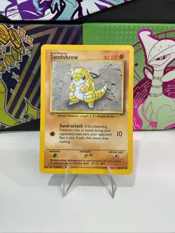 SANDSHREW - Base Set - 62/102 - Common - Pokemon Card - Unlimited Edition LP - Image 1