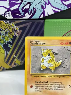 SANDSHREW - Base Set - 62/102 - Common - Pokemon Card - Unlimited Edition LP - Image 2