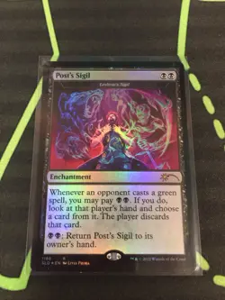 MTG Magic The Gathering Post’s Sigil Foil Black Enchantment Post Malone - Image 1