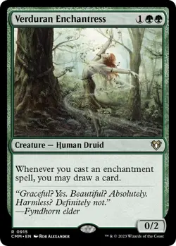 MTG - Verduran Enchantress - CMM 0915 - Commander Masters - Rare - Magic - Image 1