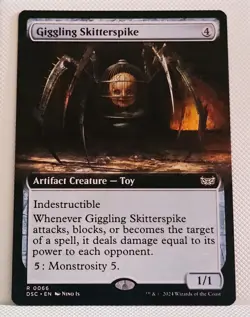 MTG Giggling Skitterspike Extended Art Commander: Duskmourn Near Mint - Image 1