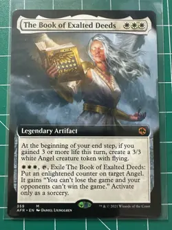 The Book of Exalted Deeds (Extended Art) #359 NM Forgotten Realms AFR Magic MTG - Image 1