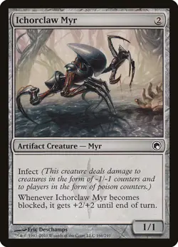 2010 MTG Scars of Mirrodin - ICHORCLAW MYR (Regular) - #166 - NM - Image 1