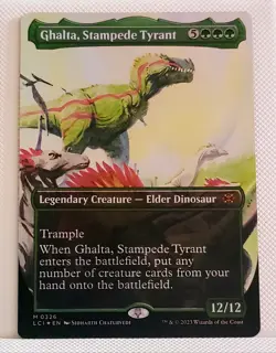 MTG Ghalta, Stampede Tyrant Foil Borderless LCI #0326 Near Mint - Image 2